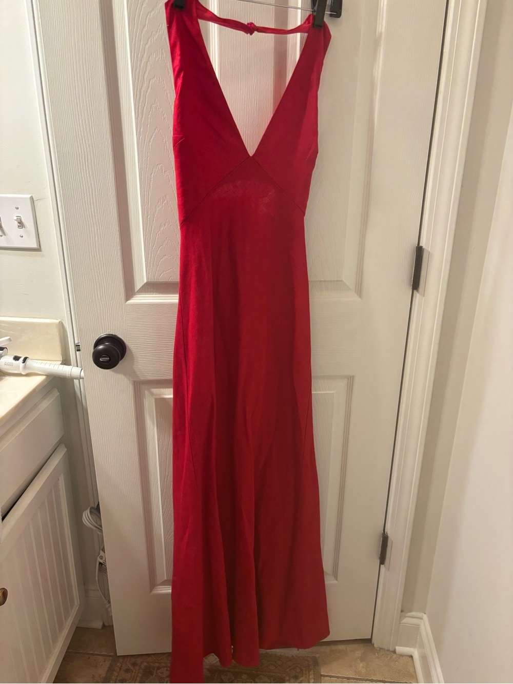 Reformation Red Halter Maxi Dress - Picture 11 of 12